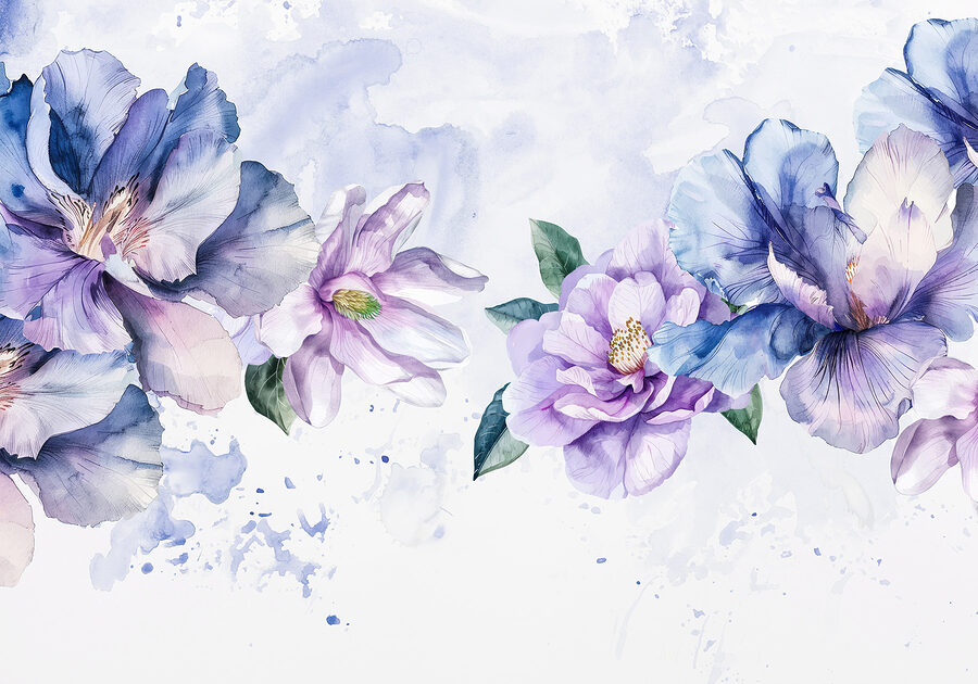 Groupe de fleurs sur fond blanc Groupe de fleurs sur fond blanc
