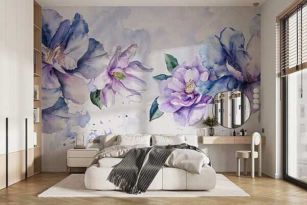 Groupe de fleurs sur fond blanc Groupe de fleurs sur fond blanc