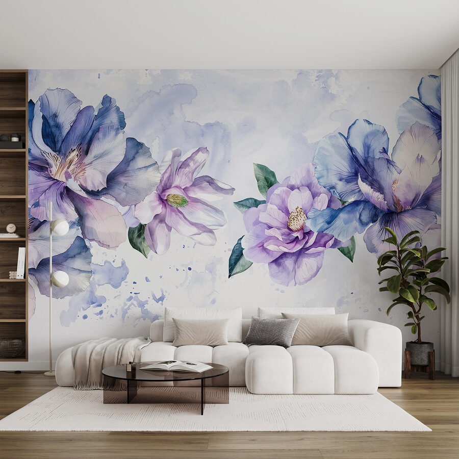 Groupe de fleurs sur fond blanc Groupe de fleurs sur fond blanc
