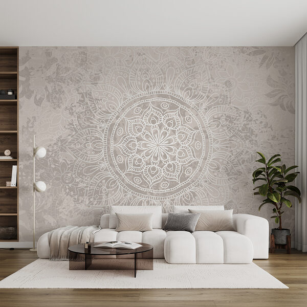 Mandala blanc et gris Mandala blanc et gris