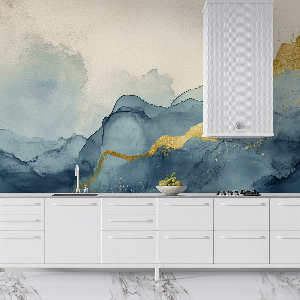 Misty mountains touched by sunlight Misty mountains touched by sunlight