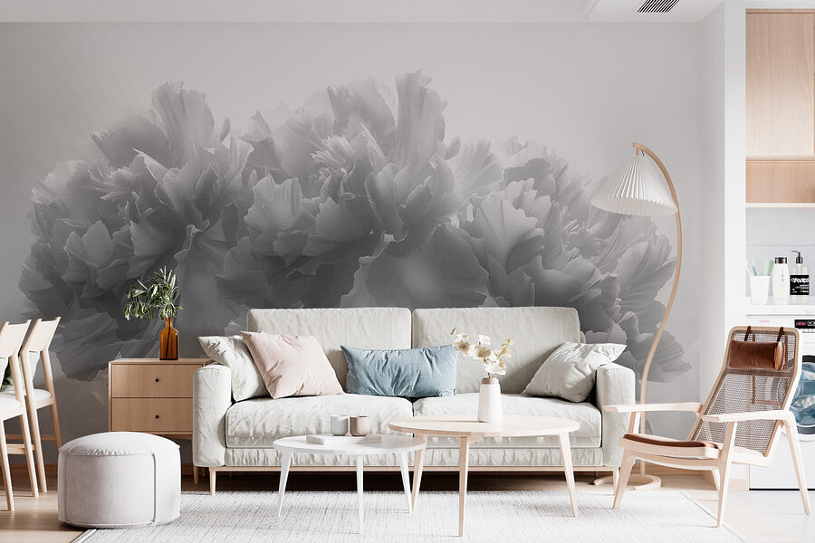 Groupe de fleurs sur fond blanc Groupe de fleurs sur fond blanc
