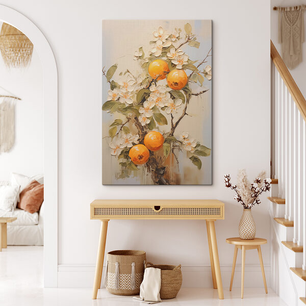 Peinture d'oranges et de fleurs Peinture d'oranges et de fleurs