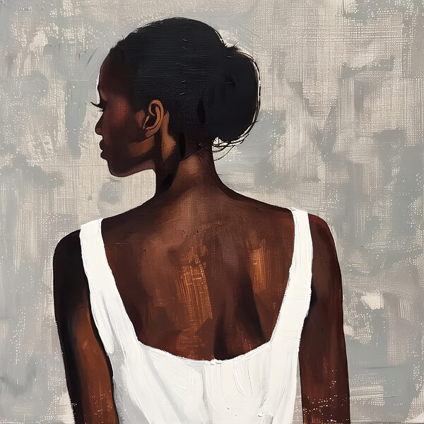 Femme en débardeur blanc Femme en débardeur blanc