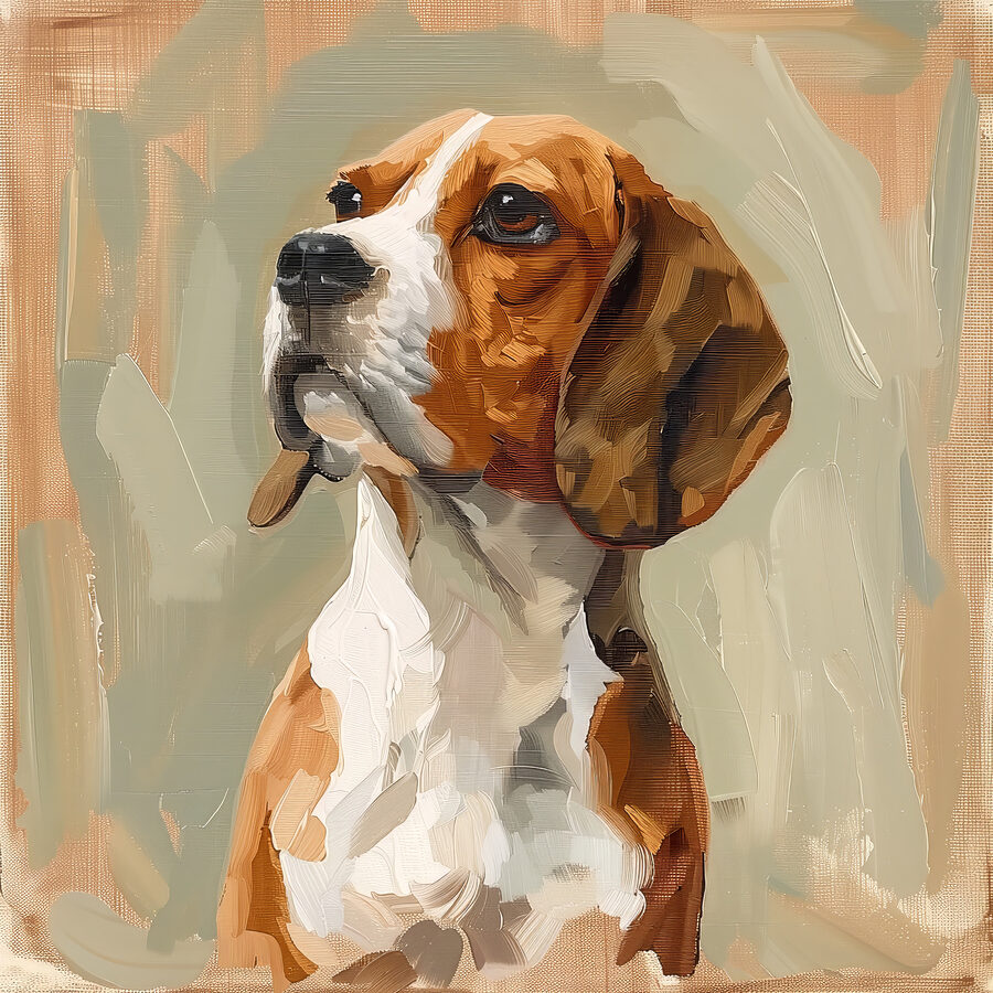 Peinture d'un chien