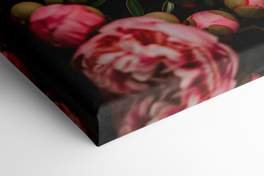 Groupe de fleurs roses