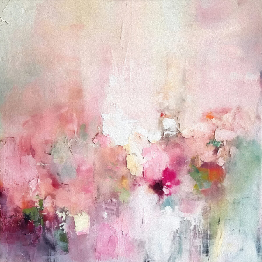 Peinture de fleurs sur une surface blanche