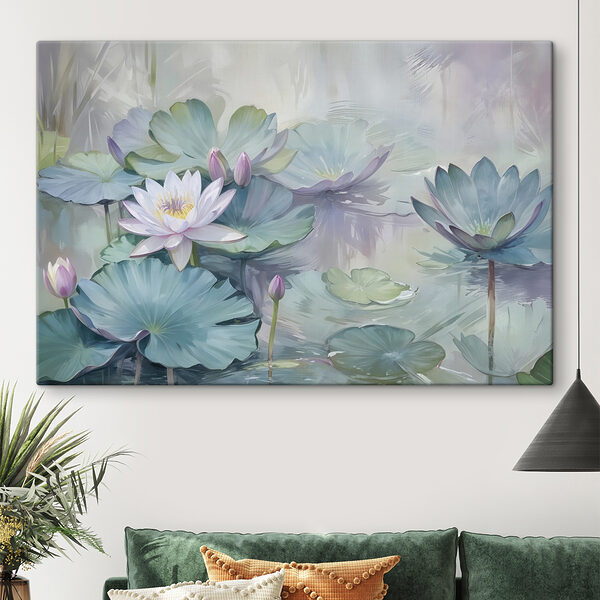 Peinture d'une fleur et de feuilles Peinture d'une fleur et de feuilles