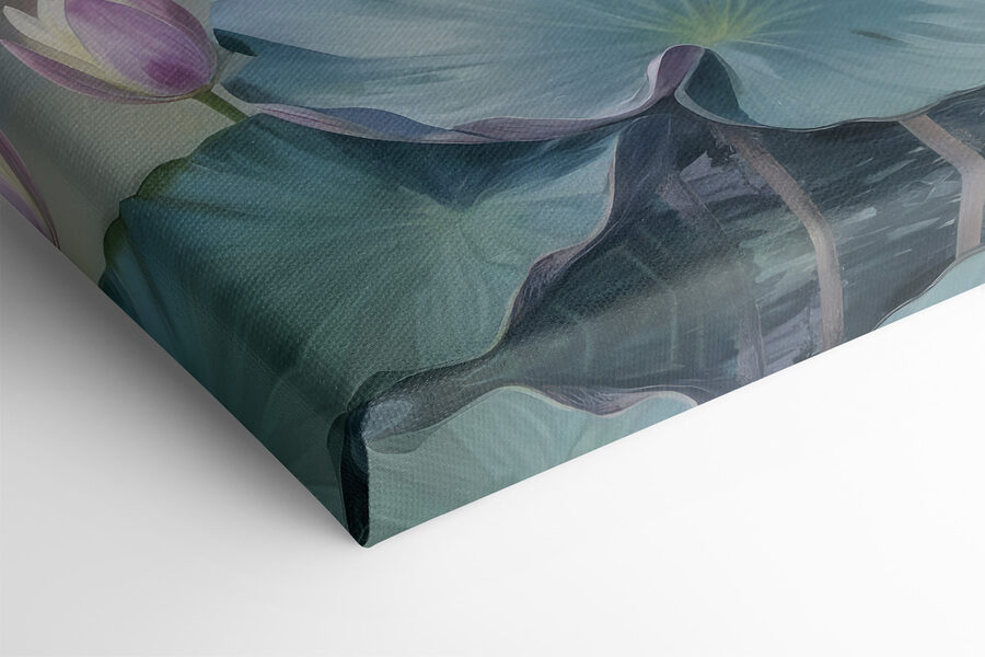 Peinture d'une fleur et de feuilles Peinture d'une fleur et de feuilles
