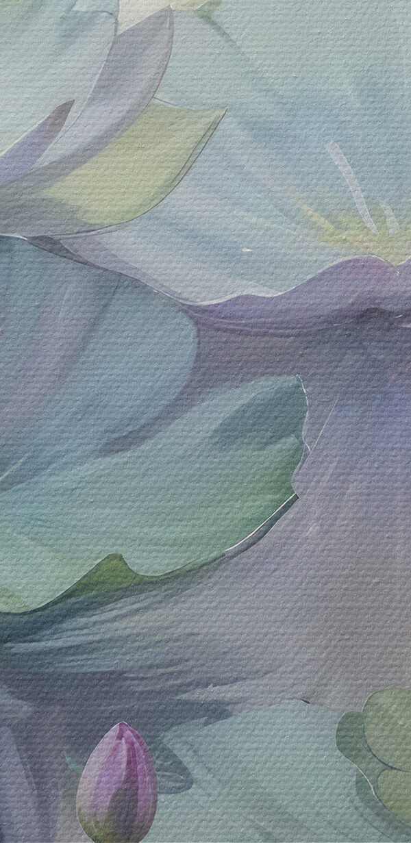 Peinture d'une fleur et de feuilles Peinture d'une fleur et de feuilles