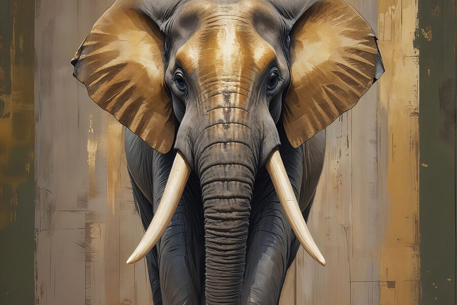 Un éléphant avec de grandes oreilles Un éléphant avec de grandes oreilles