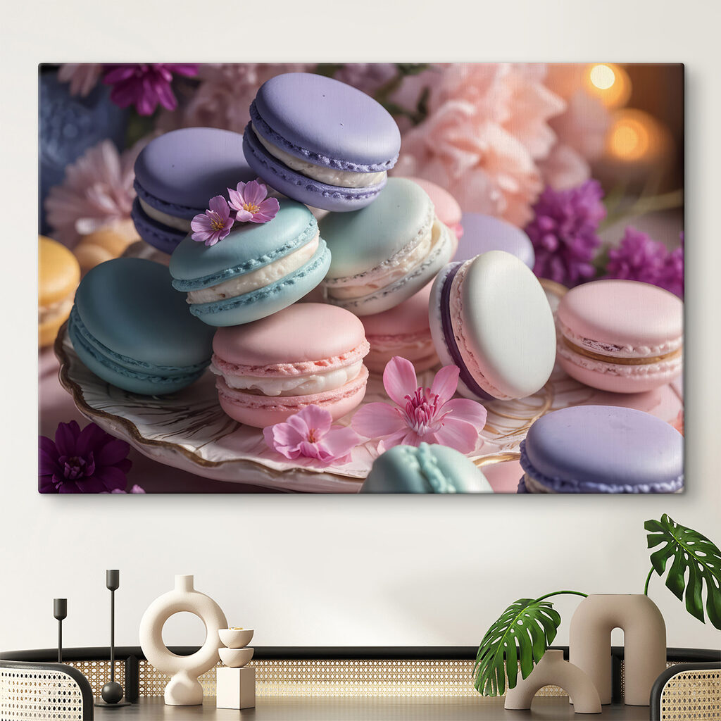 Plate of colorful macaroons Plate of colorful macaroons