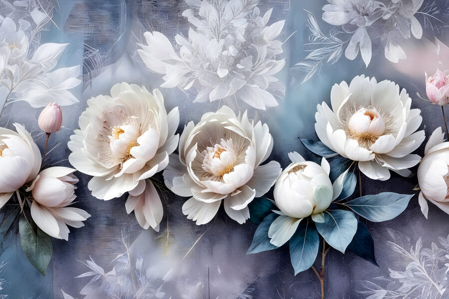 Groupe de fleurs blanches