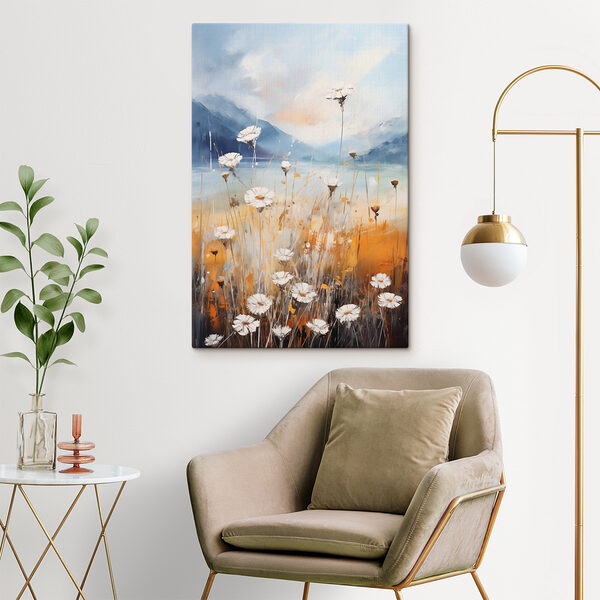 Peinture de fleurs dans un champ Peinture de fleurs dans un champ