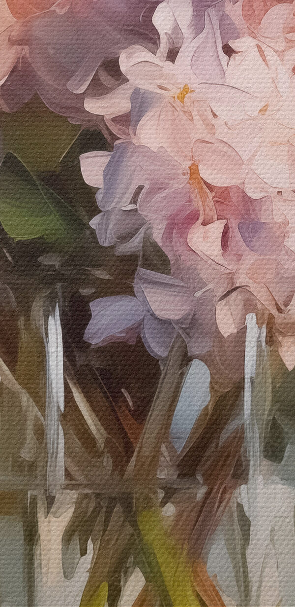 Peinture de fleurs dans un vase en verre Peinture de fleurs dans un vase en verre