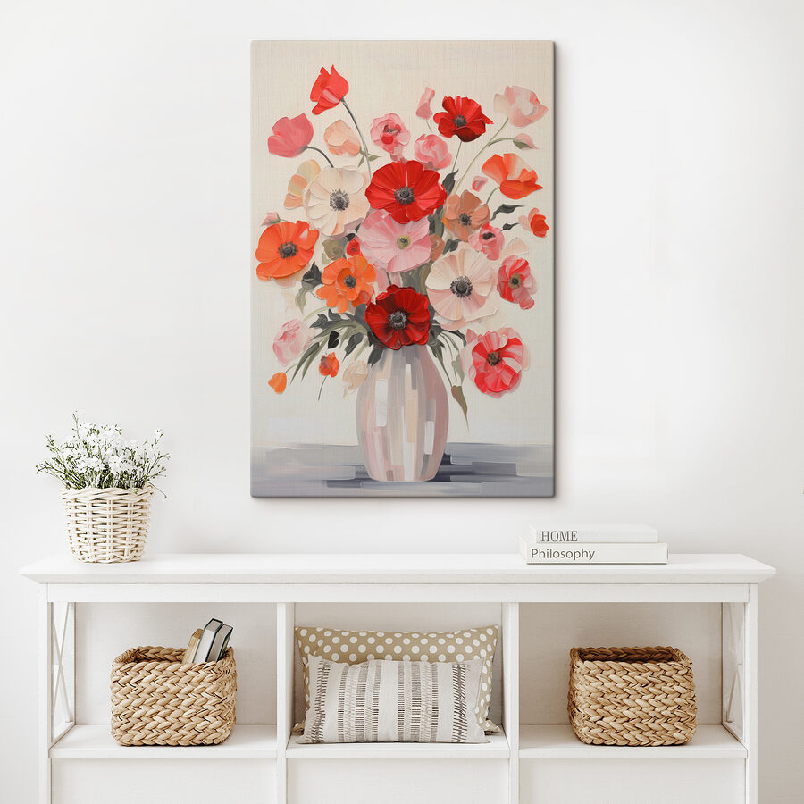 Peinture de fleurs dans un vase