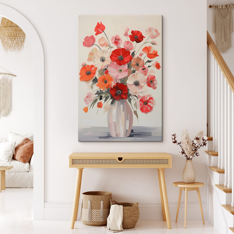 Peinture de fleurs dans un vase