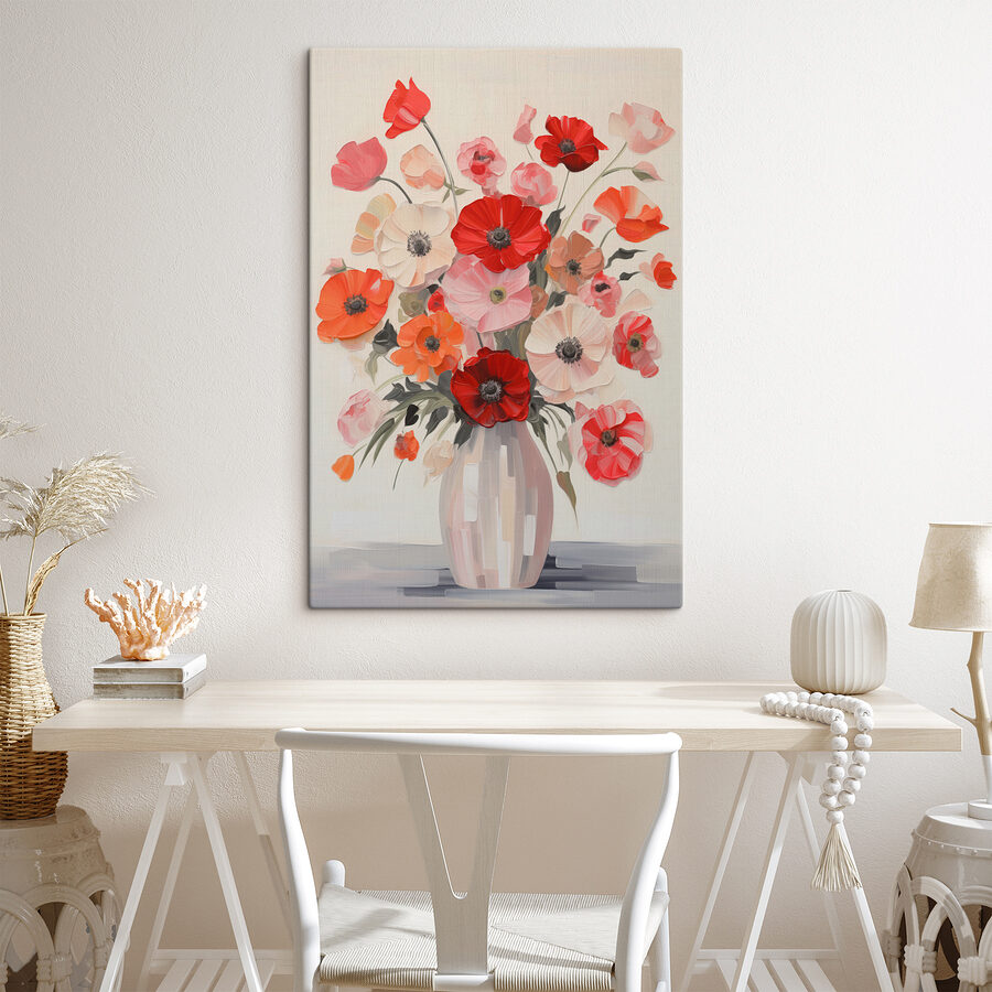 Peinture de fleurs dans un vase
