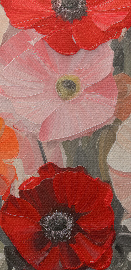 Painting of flowers in a vase Painting of flowers in a vase