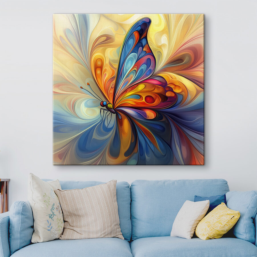 Papillon coloré au motif tourbillonnant