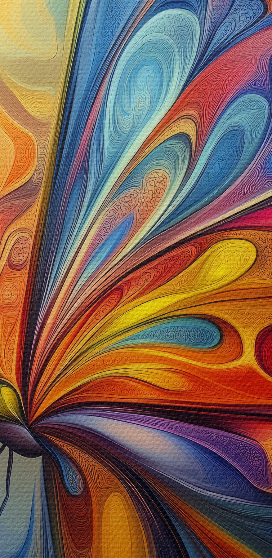 Papillon coloré au motif tourbillonnant