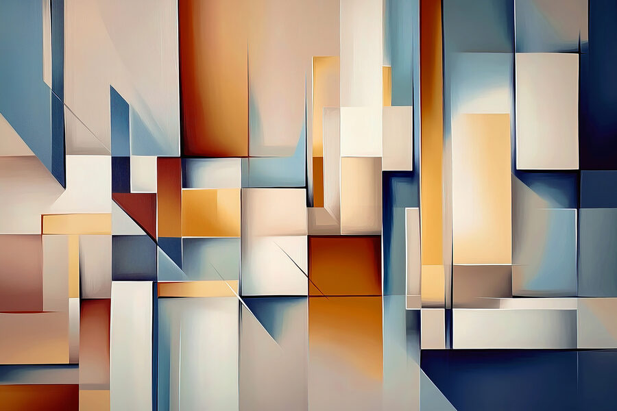 Pièce d'art colorée