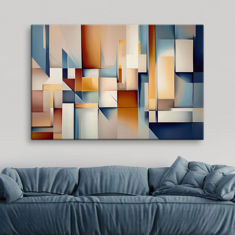 Pièce d'art colorée