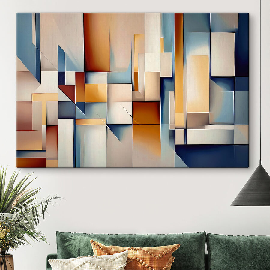 Pièce d'art colorée
