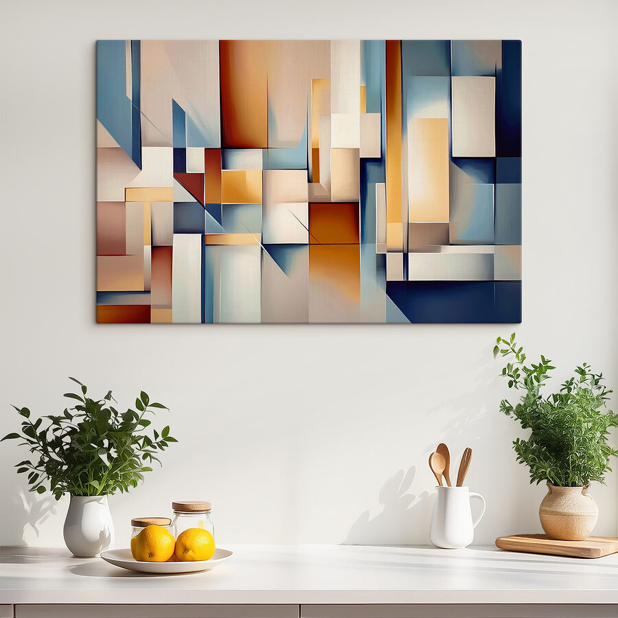 Pièce d'art colorée