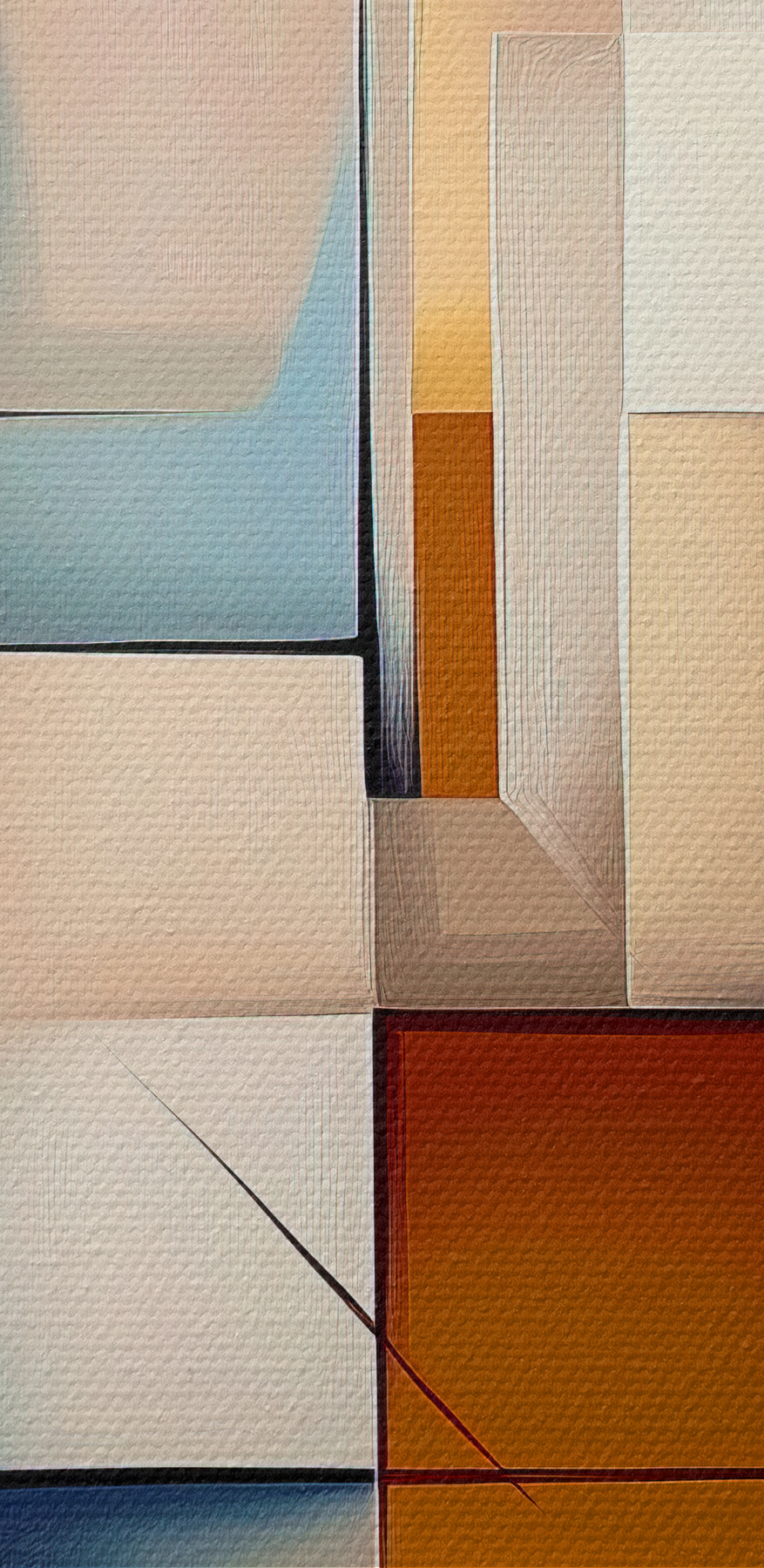 Pièce d'art colorée