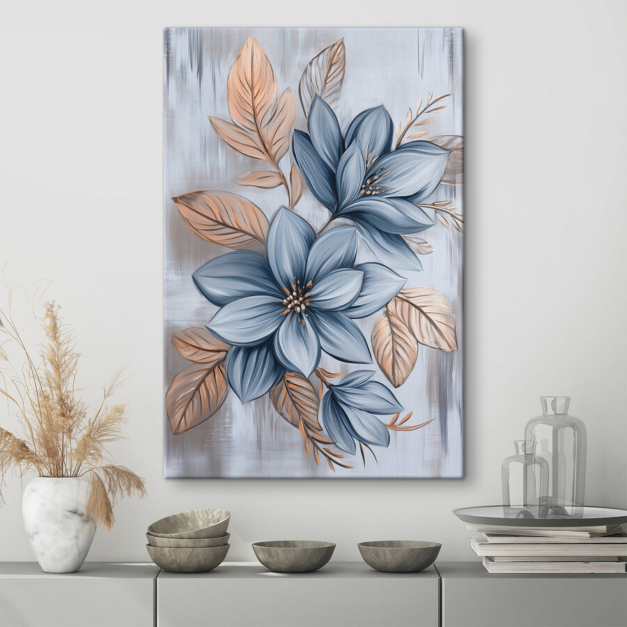 Peinture de fleurs et de feuilles