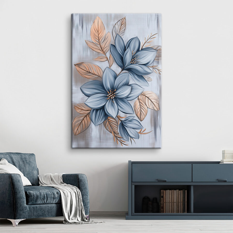 Peinture de fleurs et de feuilles