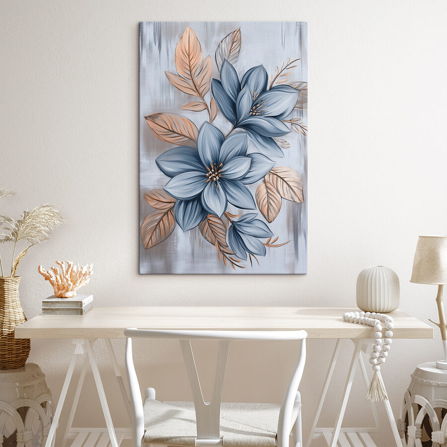 Peinture de fleurs et de feuilles