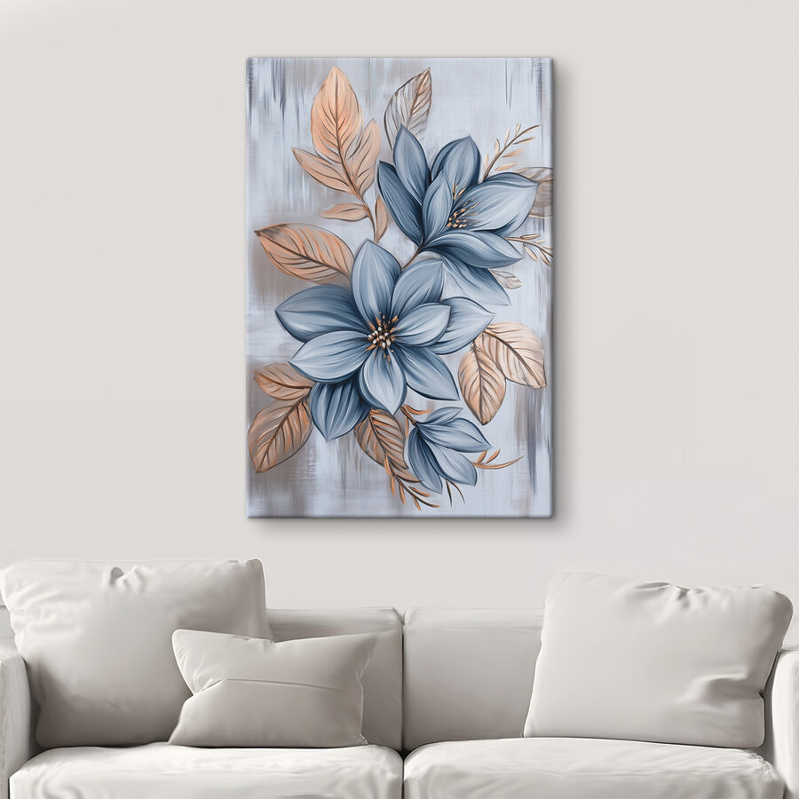 Peinture de fleurs et de feuilles