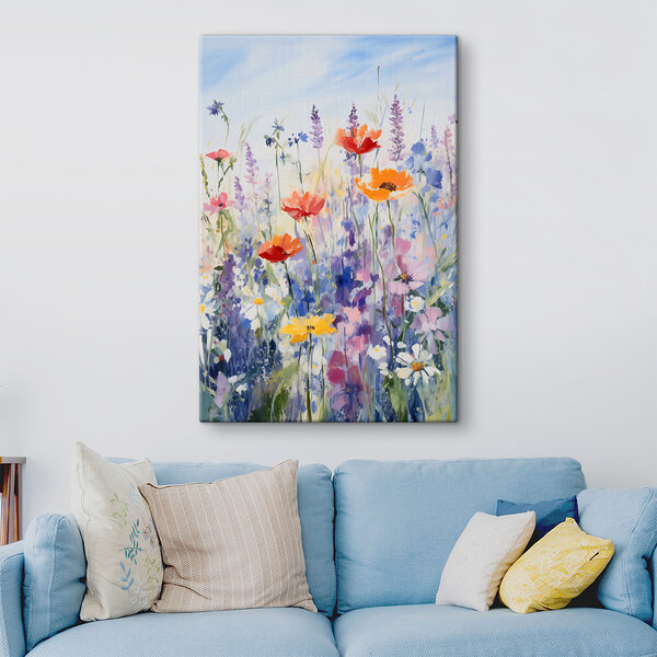 Peinture de fleurs dans un champ Peinture de fleurs dans un champ