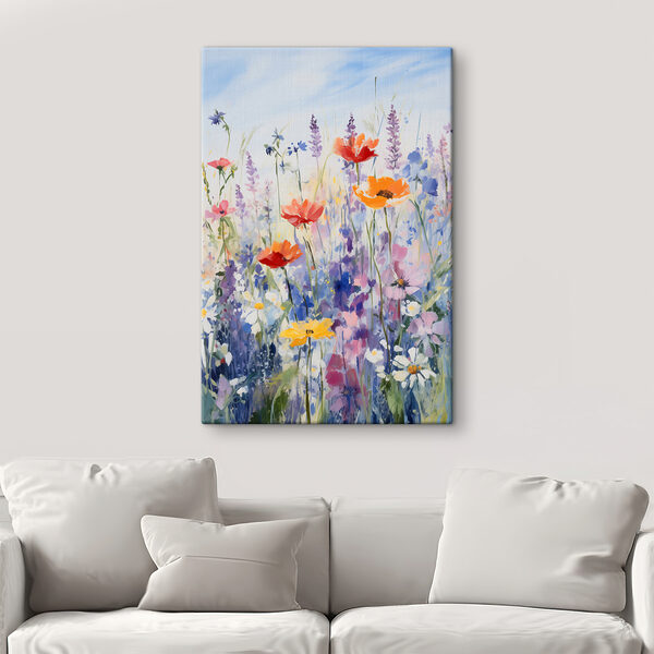 Peinture de fleurs dans un champ Peinture de fleurs dans un champ