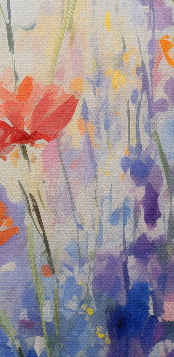 Peinture de fleurs dans un champ Peinture de fleurs dans un champ