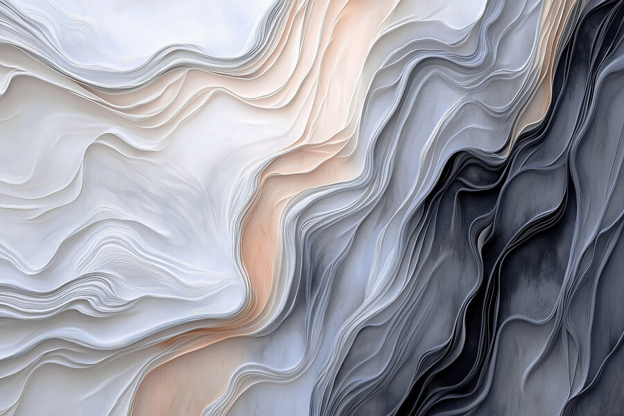 Lignes ondulées blanches et grises