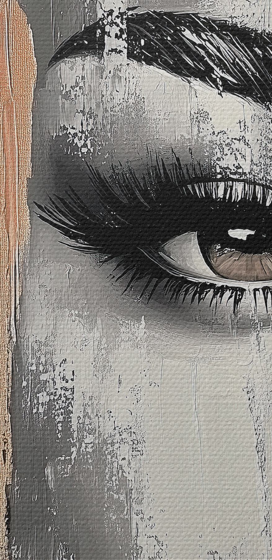 Visage de femme avec une tache de peinture Visage de femme avec une tache de peinture