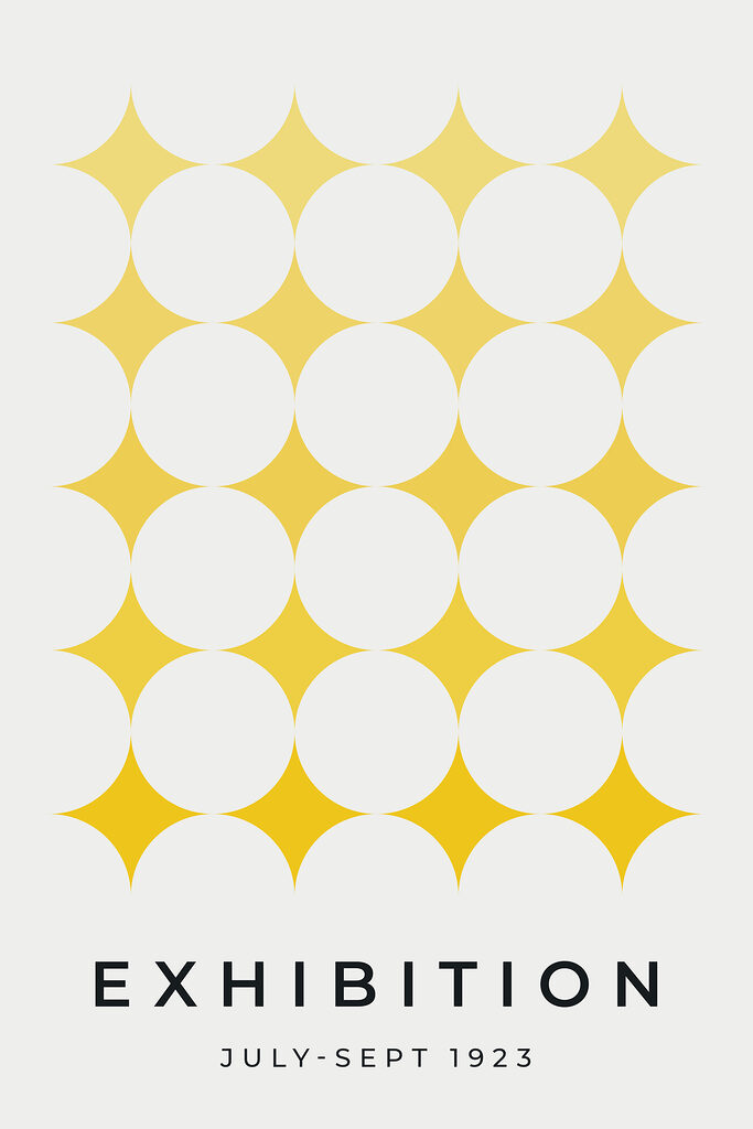 Group of white circles with yellow stars Group of white circles with yellow stars