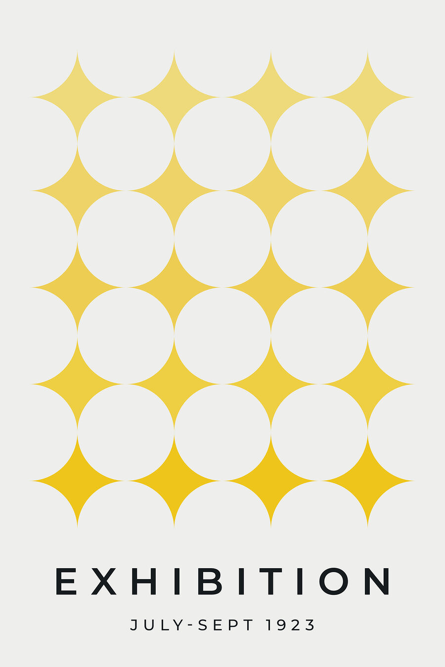 Groupe de cercles blancs avec des étoiles jaunes Groupe de cercles blancs avec des étoiles jaunes