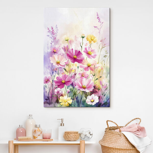Peinture de fleurs dans un champ Peinture de fleurs dans un champ