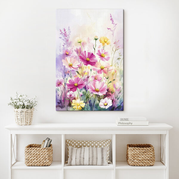 Peinture de fleurs dans un champ Peinture de fleurs dans un champ