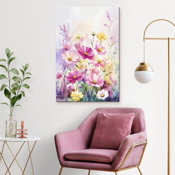 Peinture de fleurs dans un champ Peinture de fleurs dans un champ