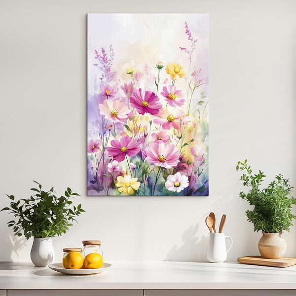 Peinture de fleurs dans un champ Peinture de fleurs dans un champ