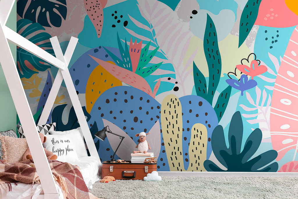 Colorful floral pattern with different colors Colorful floral pattern with different colors