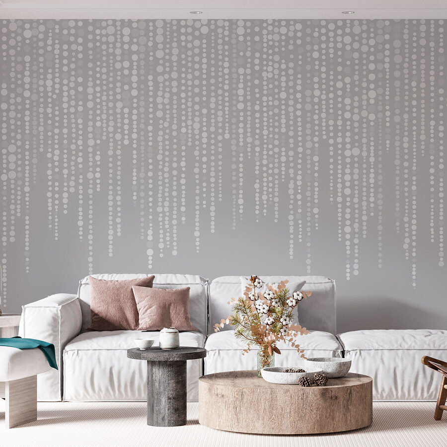 Fond gris et blanc avec des points