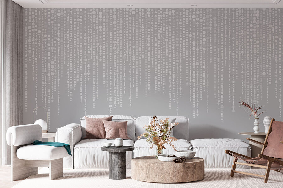 Fond gris et blanc avec des points