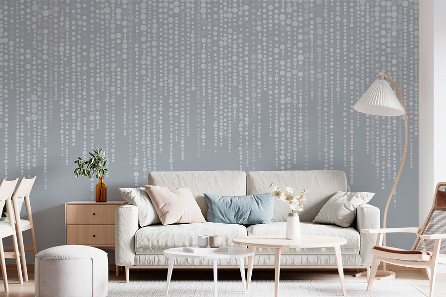 Fond gris et blanc avec des points