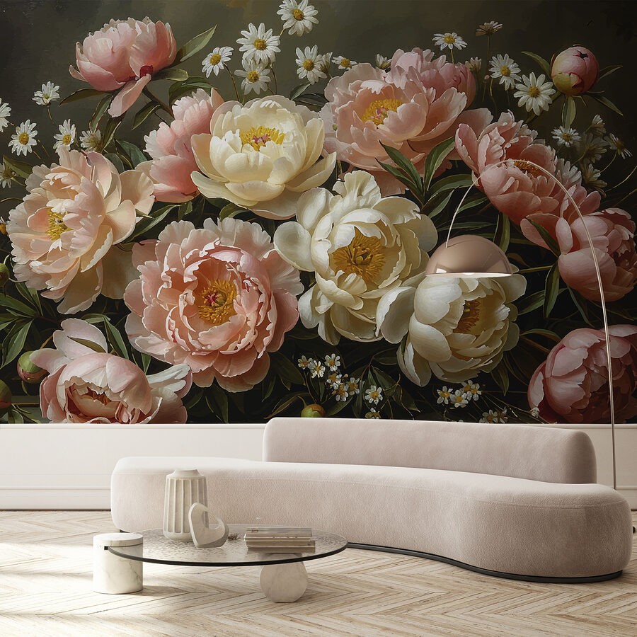 Bouquet de fleurs roses et blanches Bouquet de fleurs roses et blanches